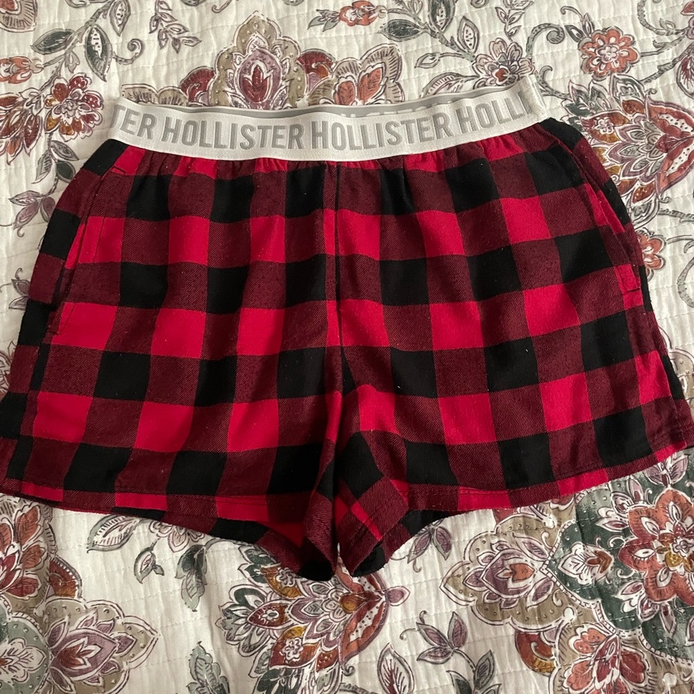 Black and Red Boxer Hollister Short